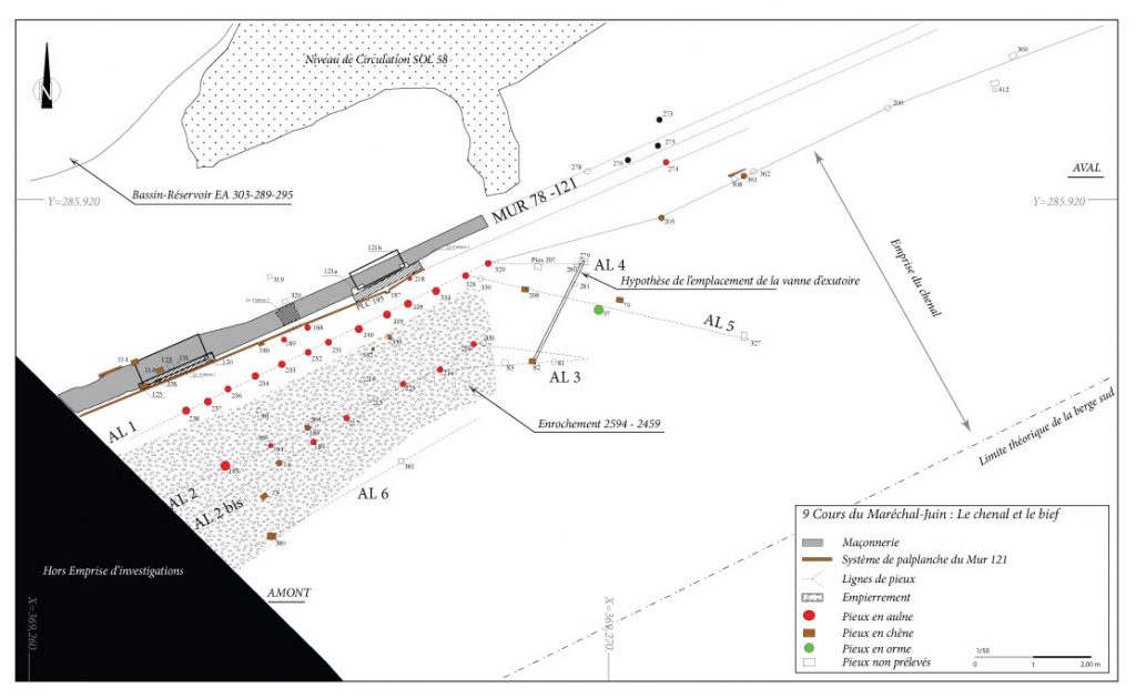 Fig. 4 - Plan des vestiges de la troisième phase (milieu du Ier siècle apr. J.-C. et la fin du IIe siècle)