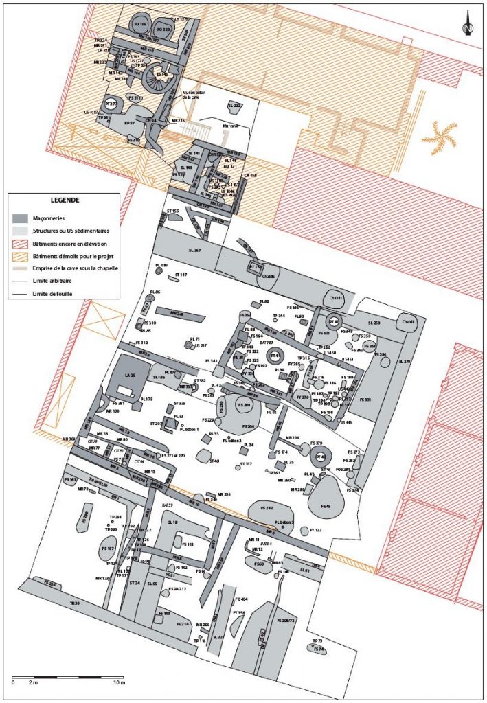 Fig. 1 - Plan de repartition des vestiges