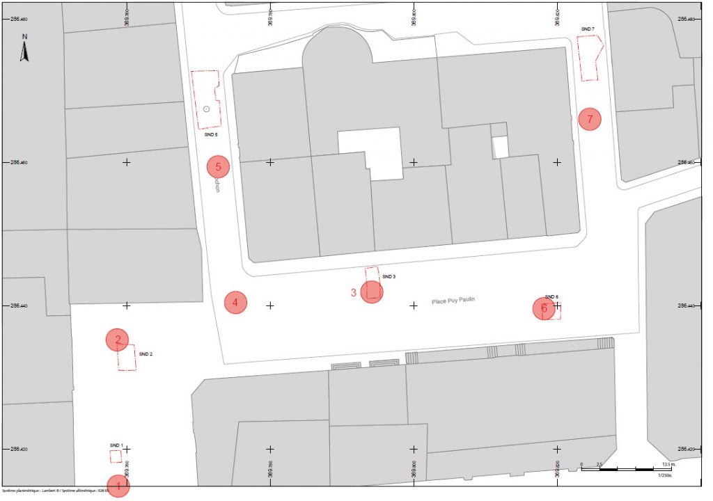 Fig. 3 - Localisation des sondages