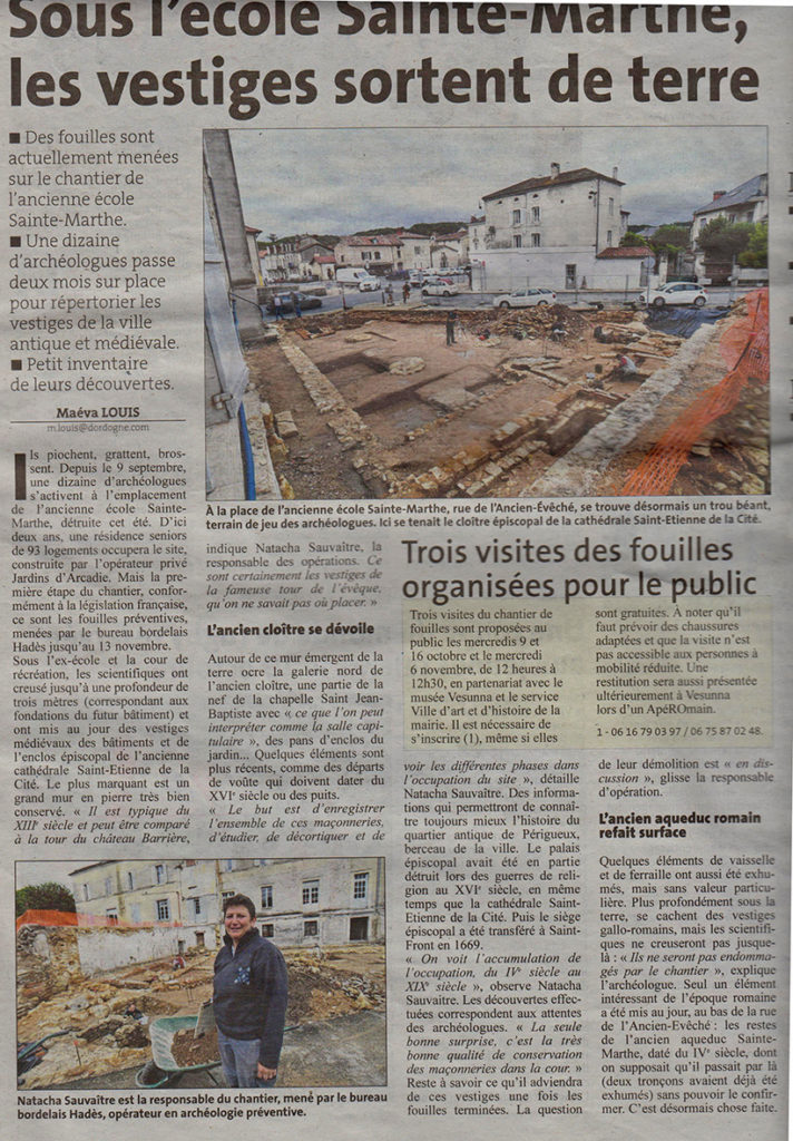 article dordogne libre 03 octobre 